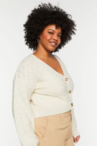 Plus Size Textured Cardigan Sweater, image 2