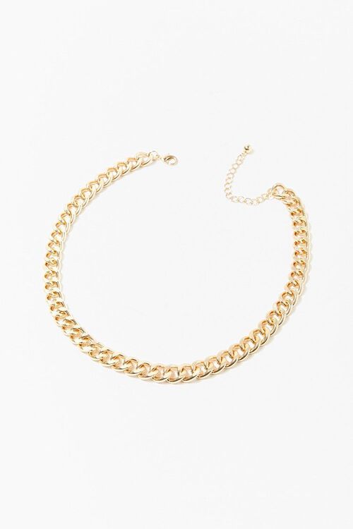 GOLD Chunky Curb Chain Necklace, image 2