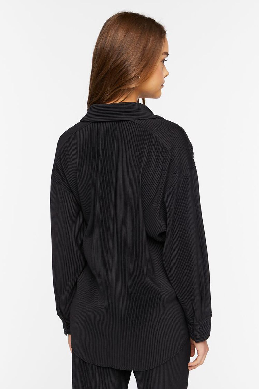 BLACK Oversized Corduroy Shirt, image 3