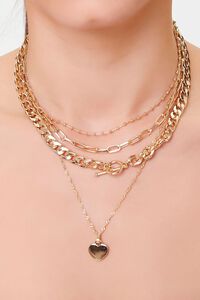 Heart Layered Chain Necklace, image 1