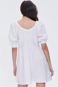 WHITE Linen-Blend Mini Dress, image 3