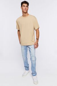TAUPE High-Low Crew Tee, image 4