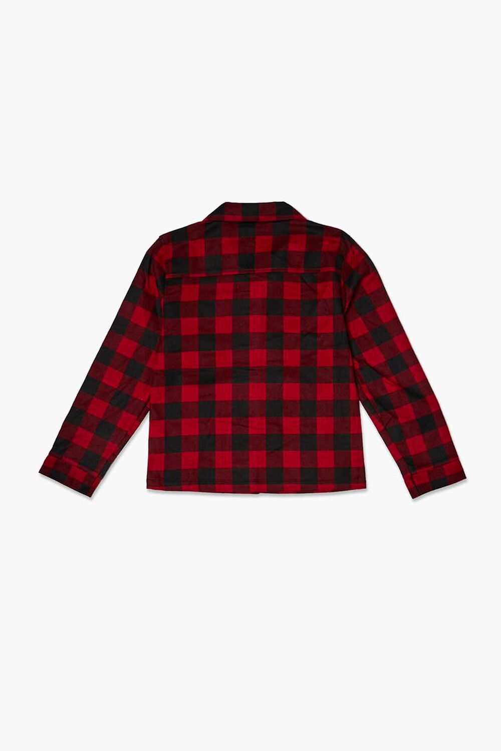 RED/BLACK Kids Buffalo Plaid PJ Shirt (Girls + Boys), image 2