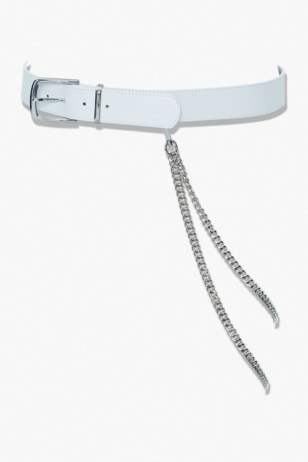 WHITE Layered Wallet Chain Belt, image 1