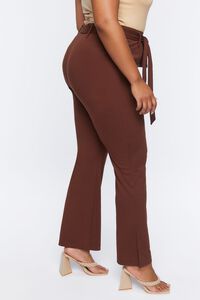 CHOCOLATE Plus Size Belted Flare Pants, image 3