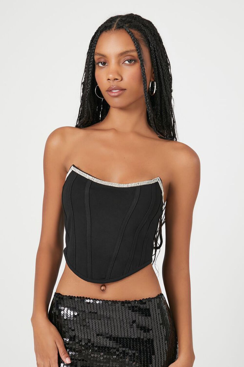 Out From Under Sparkle Seamless Cropped Corset Top