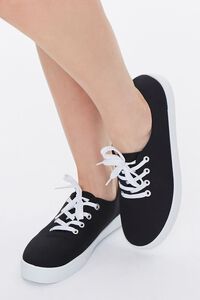BLACK Canvas Low-Top Sneakers, image 5