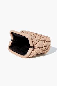 TAUPE Quilted Faux Leather Crossbody Bag, image 3