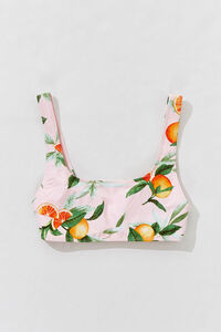Orange Print Bralette Bikini Top, image 1