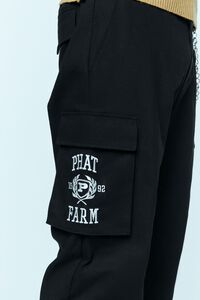 BLACK/MULTI Phat Farm Wallet Chain Cargo Pants, image 7