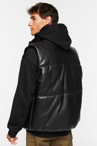 BLACK Quilted Puffer Vest, image 3