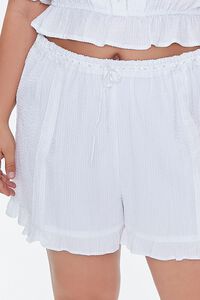 Plus Size Ruffle-Trim Shorts, image 6