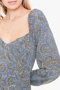 BLUE/MULTI Paisley Print Midi Dress, image 5