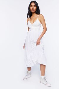 WHITE Flounce Cami Midi Dress, image 1