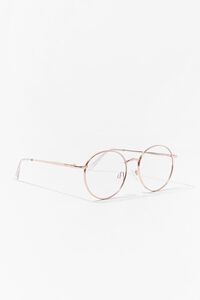 ROSE GOLD/CLEAR Round Reader Glasses, image 2