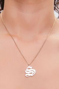 GOLD/S Initial Pendant Chain Necklace, image 1