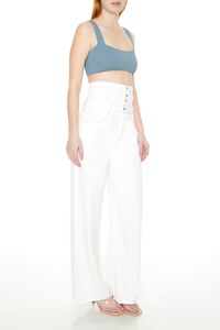WHITE High-Rise Wide-Leg Jeans, image 2