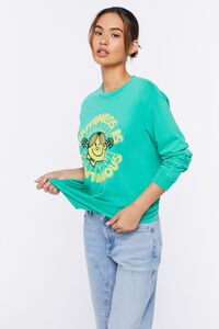 GREEN/MULTI Happiness Graphic Long-Sleeve Tunic, image 2