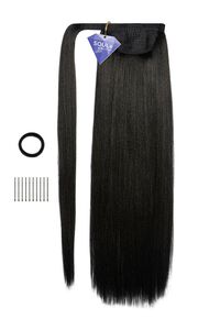 BLACK PRETTYPARTY The Shayna Hook-and-Loop Wrap-Around Ponytail, image 3
