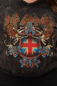 CHARCOAL/MULTI Plus Size Cropped Def Leppard Graphic Tee, image 5