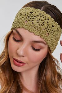 OLIVE Floral Crochet Headwrap, image 2