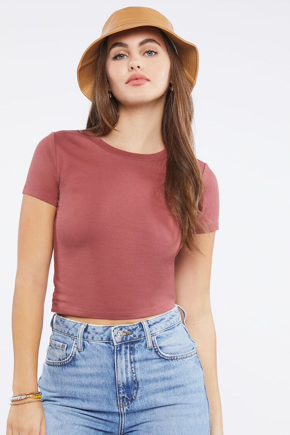 CURRANT Crew Neck Cropped Tee, image 1