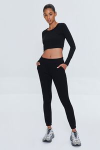BLACK Active High-Rise Joggers, image 1