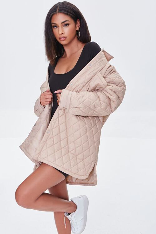 TAUPE Quilted Pocket Jacket, image 1