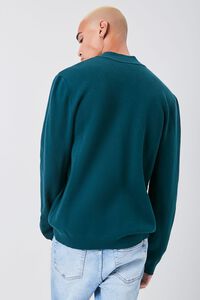 GREEN Marled Knit Half-Zip Sweater, image 3