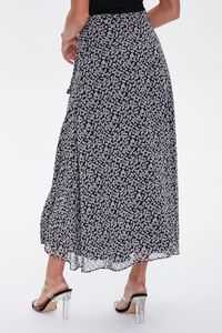 BLACK/MULTI Floral Tie-Waist Midi Skirt, image 3