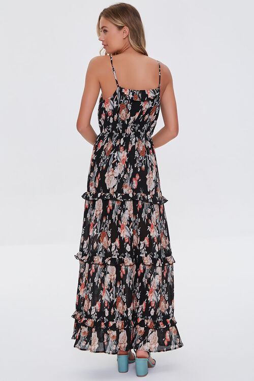 BLACK/MULTI Floral Print Maxi Dress, image 3
