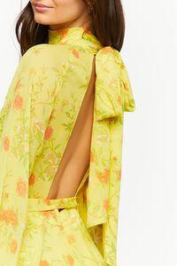 YELLOW/MULTI Floral Chiffon Bell-Sleeve Romper, image 5