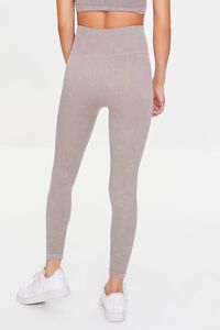 TAUPE Active Seamless Thick Ribbed Leggings, image 4