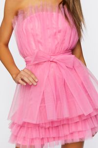 PINK Tulle Tiered Mini Dress, image 5