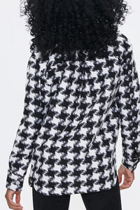BLACK/WHITE Houndstooth Button-Front Jacket, image 3
