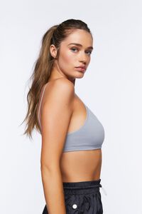 SHADOW GREY Seamless Ribbed Bralette, image 2