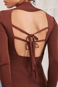 BROWN Cutout Side-Slit Sweater, image 5
