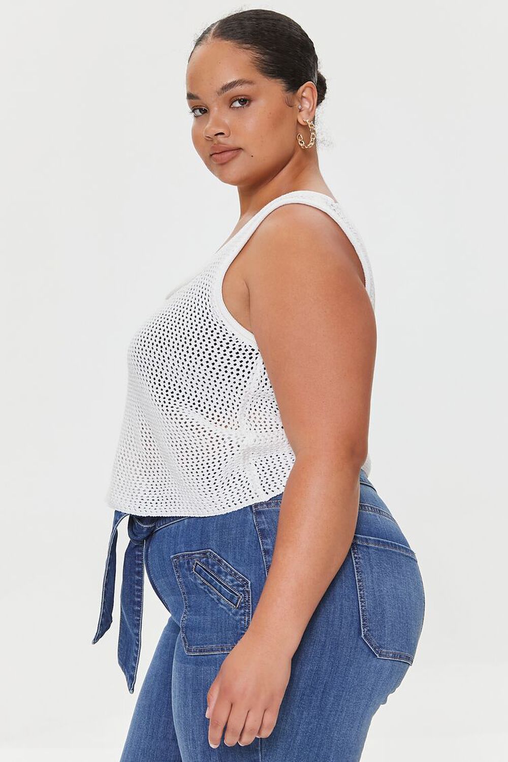 Plus Size Netted Tank Top, image 2