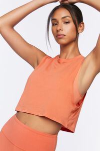POWDER PINK Active Cropped Muscle Tee, image 1