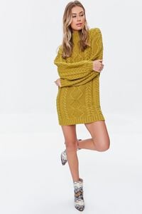 GOLD Cable Knit Sweater Mini Dress, image 4