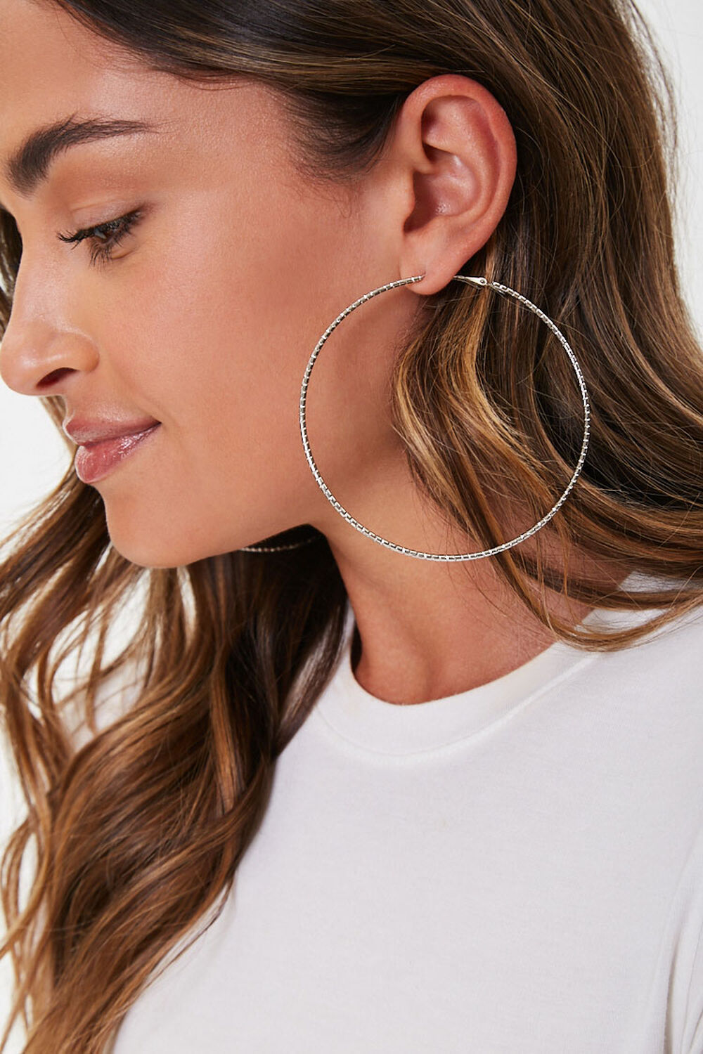 Etched Hoop Earrings, image 2