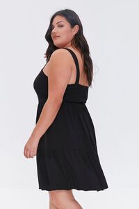 BLACK Plus Size Tiered Mini Dress, image 2