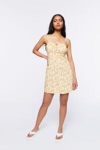 YELLOW/MULTI Floral Print Cami Mini Dress, image 4