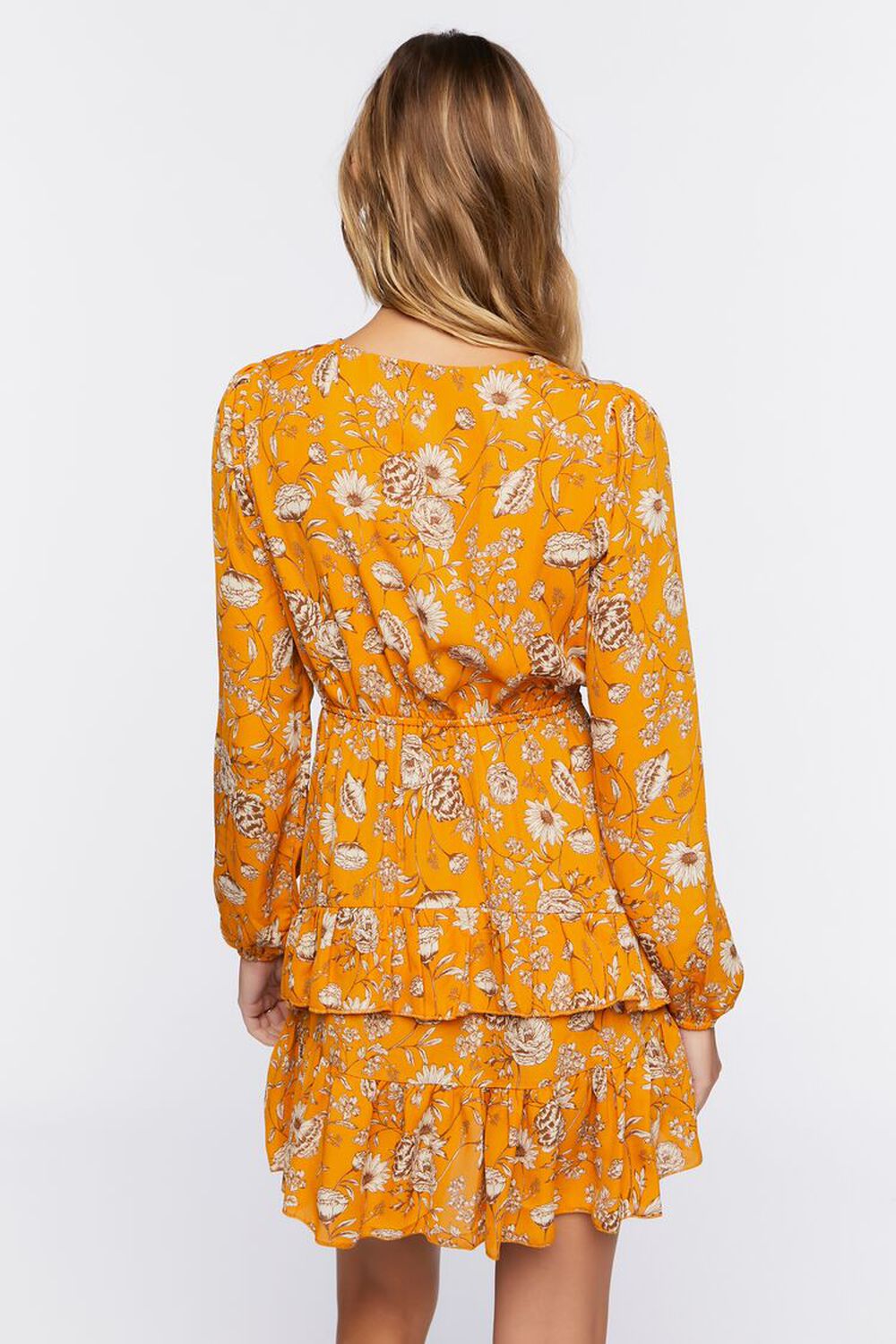 YELLOW/MULTI Floral Tiered Mini Dress, image 3