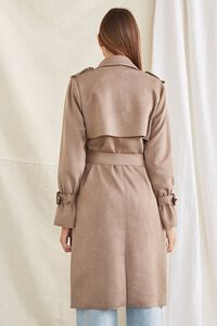 GOAT Belted Faux Suede Trench Jacket, image 3