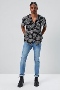 BLACK/MULTI Paisley Print Buttoned Shirt, image 4