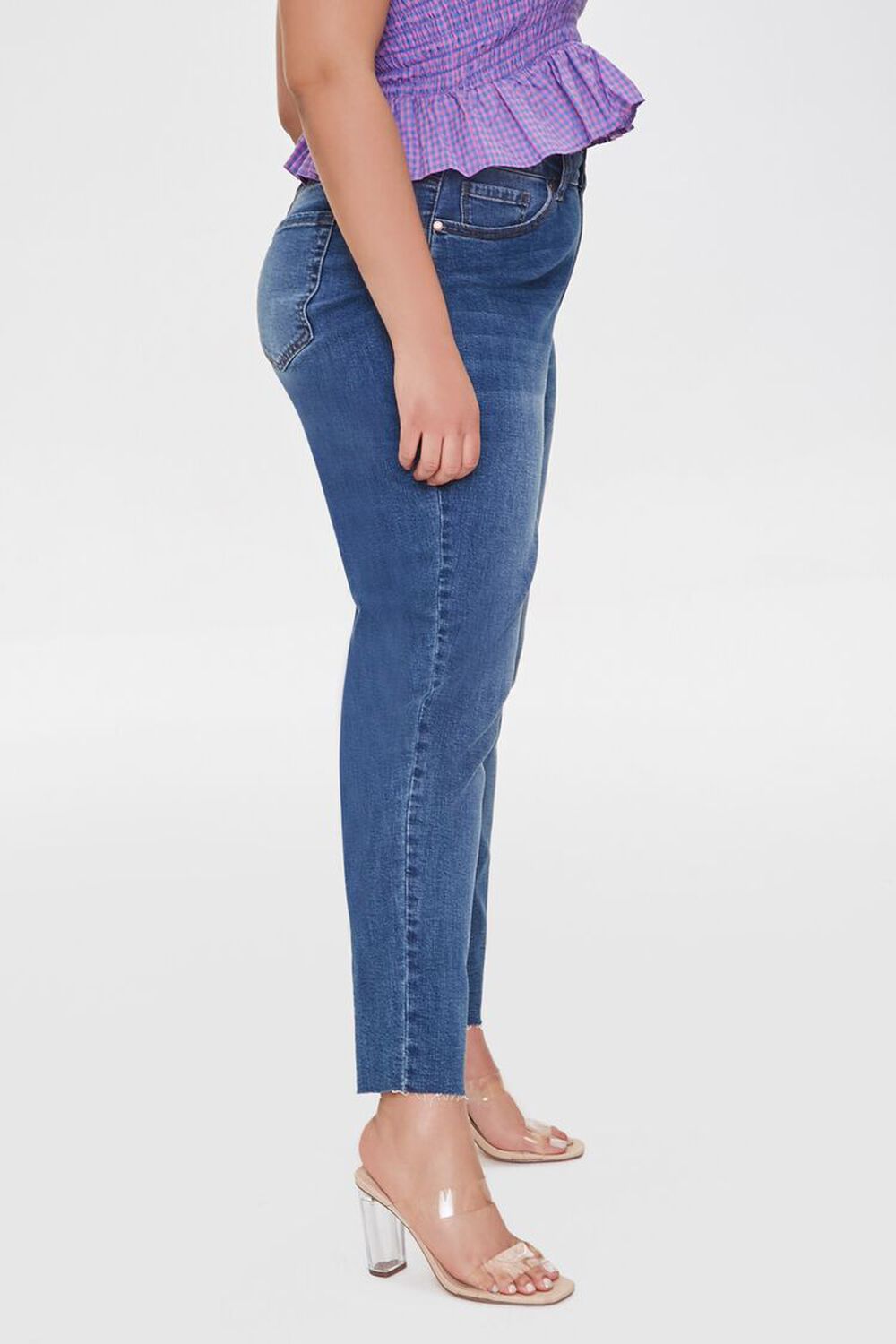 DARK DENIM Plus Size Signature High-Rise Mom Jeans, image 3