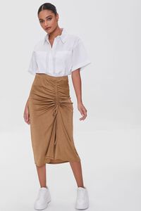 CIGAR Ruched Drawstring Skirt, image 5