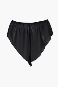 BLACK Semi-Sheer Cami & Short Pajama Set, image 4