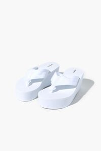WHITE Flatform Thong Sandals, image 1